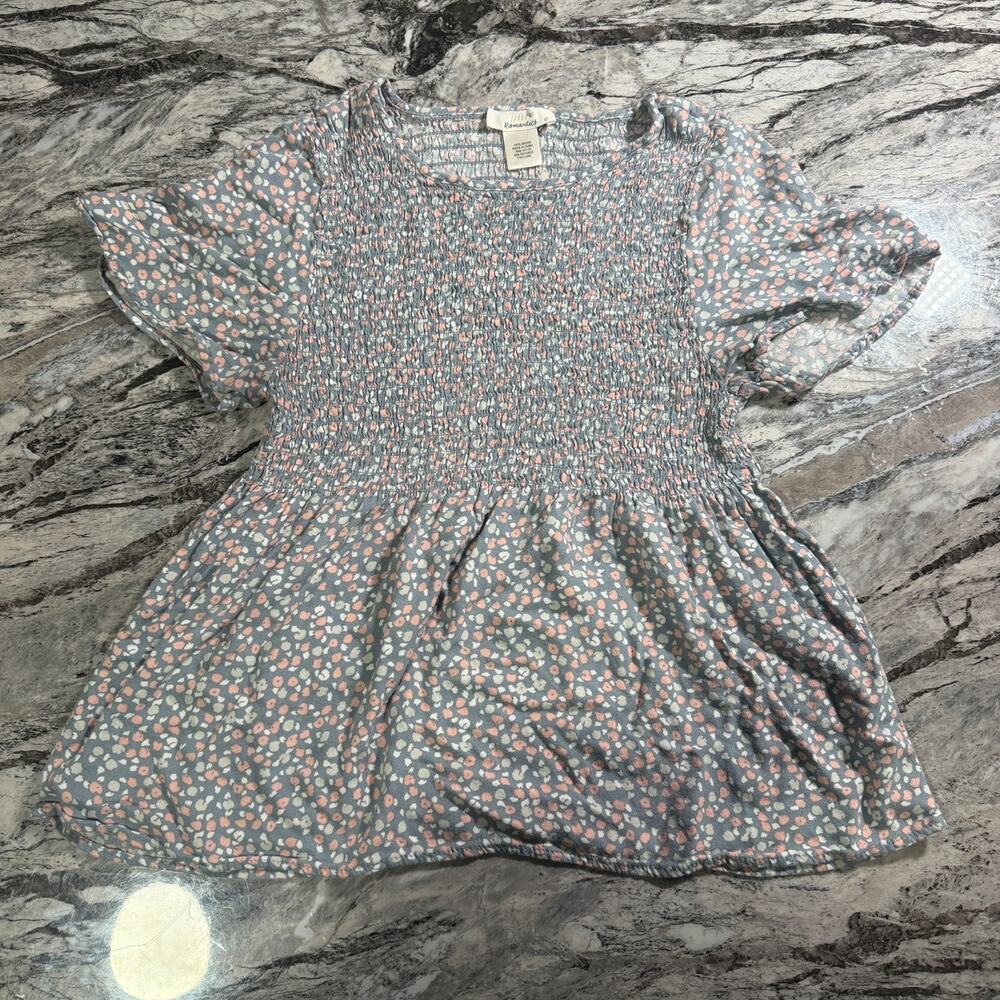 Women's Casual Blouse Top Short Sleeve Fashion Shirt - Large